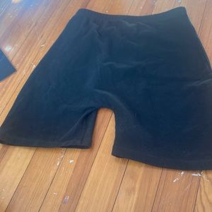 Black biker shorts.